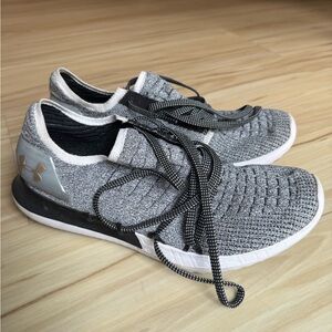 Men’s Under Armour Black and Gray Knit Sneakers